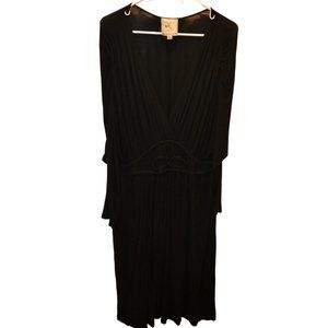 Pink Rose Deep V Neck Midi Dress